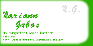 mariann gabos business card